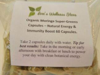 Organic Moringa Leaf Super Greens Capsules – Natural Energy & Immunity Boost. 1000mg 60 Capsules